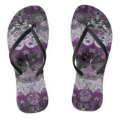Asexual Dragon Damask - Ace-Pride-Flag-Farben Badesandalen (Fußbett)