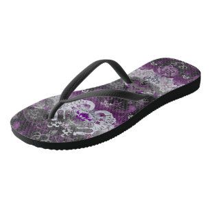 Asexual Dragon Damask - Ace-Pride-Flag-Farben Badesandalen