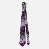 Asexual Dragon Damask - Ace-Pride-Flag-Farben Krawatte (Vorderseite)