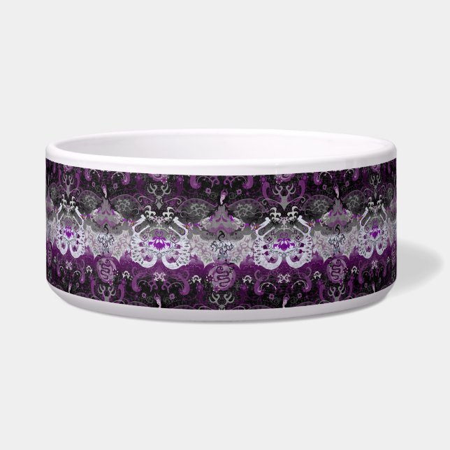 Asexual Dragon Damask - Ace-Pride-Flag-Farben Napf (Vorderseite)