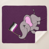 Asexual Elephant Design Sherpadecke (Vorderseite (Horizontal))