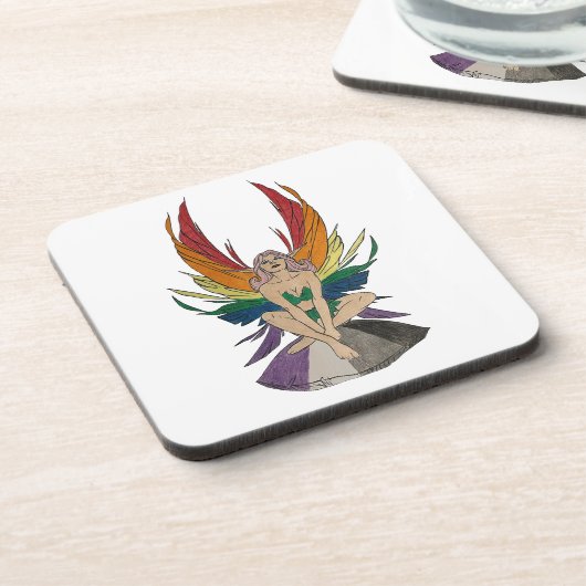 Asexual Faerie Getränkeuntersetzer (Linke Seite)