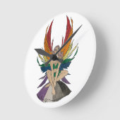 Asexual Faerie Runde Wanduhr (Winkel)