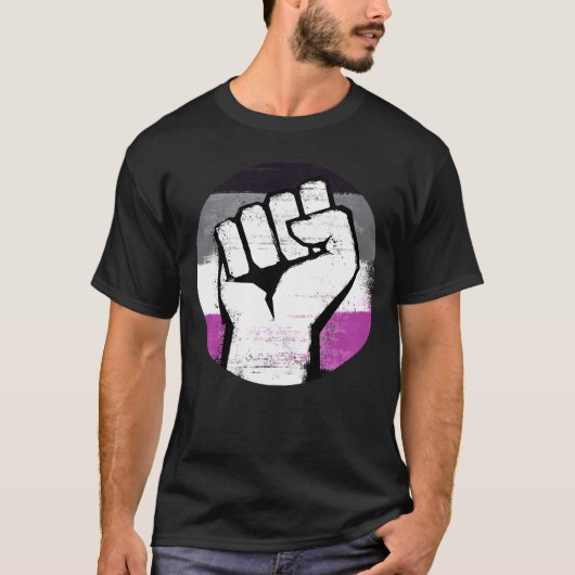 Asexual Fist Pride T - Shirt (Vorderseite)