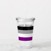 Asexual Flag Acrylic Tumbler Acryltrinkbecher (Rückseite)