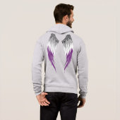 Asexual Flag - Angel Wings Hoodie (Schwarz voll)