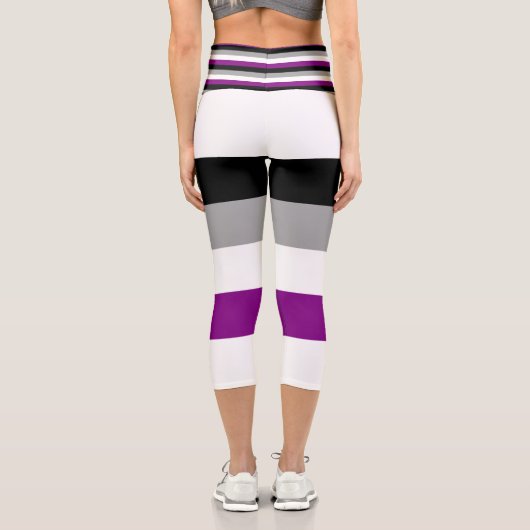 Asexual Flag Capri Leggings (Rückseite)