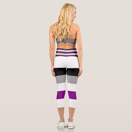 Asexual Flag Capri Leggings (Rückseite)
