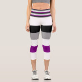 Asexual Flag Capri Leggings (Vorderseite)