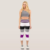 Asexual Flag Capri Leggings (Vorderseite)