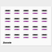 ASEXUAL FLAG DISTRESSEED RUNDER AUFKLEBER (Blatt)