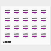 ASEXUAL FLAG DRIPPING RUNDER AUFKLEBER (Blatt)