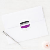 ASEXUAL FLAG DRIPPING RUNDER AUFKLEBER (Umschlag)