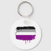 ASEXUAL FLAG DRIPPING SCHLÜSSELANHÄNGER (Vorderseite)