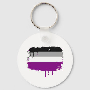 ASEXUAL FLAG DRIPPING SCHLÜSSELANHÄNGER