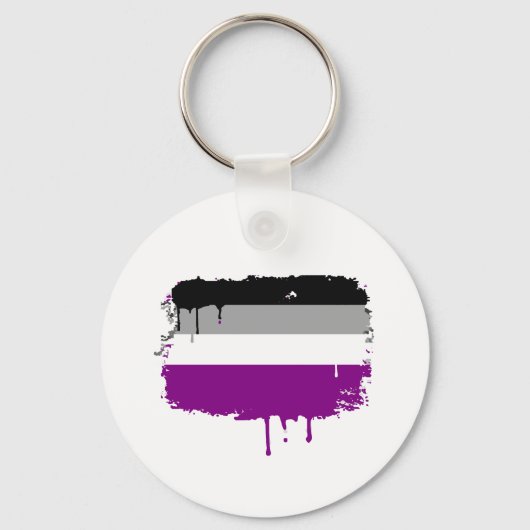 ASEXUAL FLAG DRIPPING SCHLÜSSELANHÄNGER (Vorderseite)