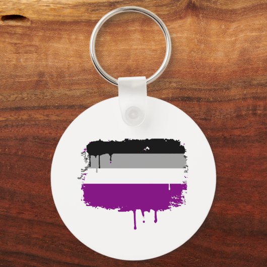 ASEXUAL FLAG DRIPPING SCHLÜSSELANHÄNGER (Vorderseite)