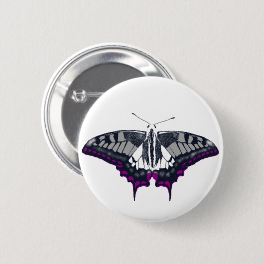 Asexual Flag Frack Butterfly Button (Vorne & Hinten)
