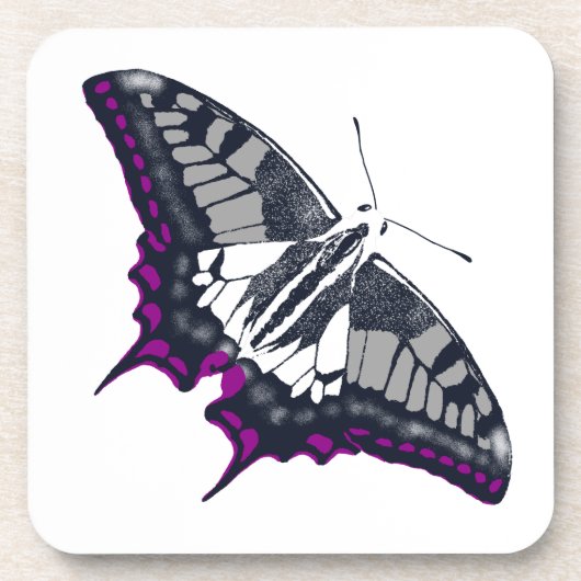 Asexual Flag Frack Butterfly Getränkeuntersetzer (Vorderseite)