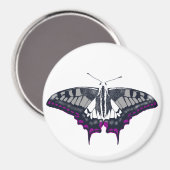 Asexual Flag Frack Butterfly Magnet (Vorderseite/Rückseite)