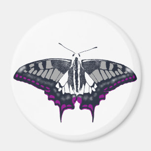 Asexual Flag Frack Butterfly Magnet