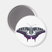 Asexual Flag Frack Butterfly Magnet (Vorderseite/Rückseite)