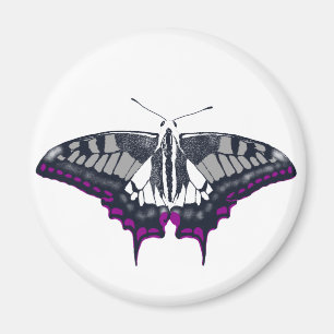 Asexual Flag Frack Butterfly Magnet