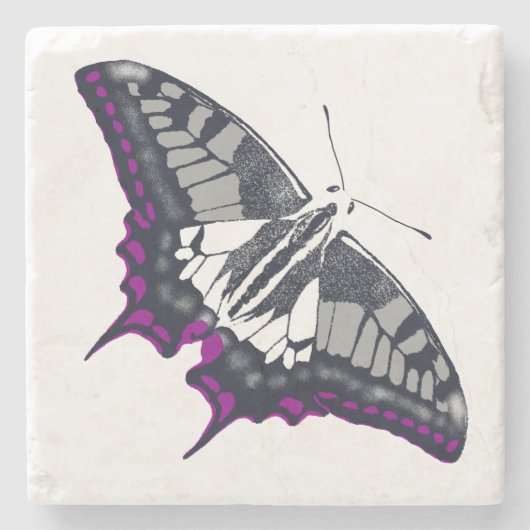 Asexual Flag Frack Butterfly Steinuntersetzer (Vorderseite)