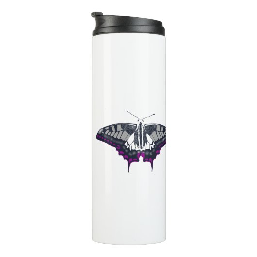 Asexual Flag Frack Butterfly Thermosbecher (Nach rechts gedreht)