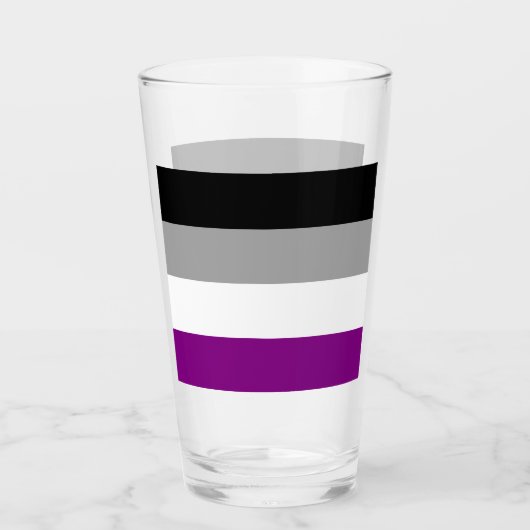Asexual Flag Glas Cup (Vorderseite)