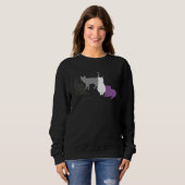 Asexual Flag LGBTQ Cats Pride Cat 1 Sweatshirt (Vorne ganz)