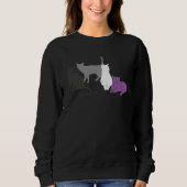 Asexual Flag LGBTQ Cats Pride Cat 1 Sweatshirt (Vorderseite)