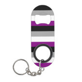 Asexual Flag Mini Flaschenöffner (Vorderseite)