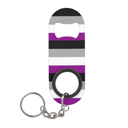 Asexual Flag Mini Flaschenöffner (Vorderseite)