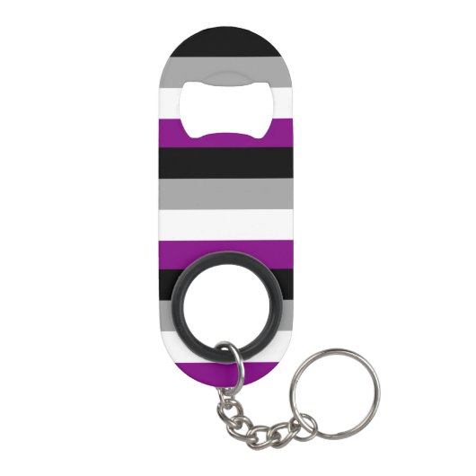 Asexual Flag Mini Flaschenöffner (Rückseite)