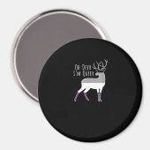 Asexual Flag Oh Deer Queer Pride Funny LGBT Design Magnet (Vorderseite/Rückseite)