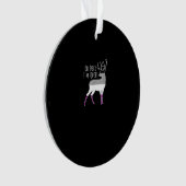 Asexual Flag Oh Deer Queer Pride Funny LGBT Design Ornament (Vorderseite)