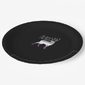 Asexual Flag Oh Deer Queer Pride Funny LGBT Design Pappteller (Schrägansicht)