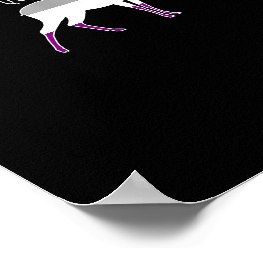 Asexual Flag Oh Deer Queer Pride Funny LGBT Design Poster (Ecke)
