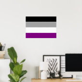 ASEXUAL FLAG ORIGINAL -.pnng Poster (Heimbüro)