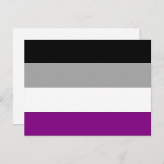 ASEXUAL FLAG ORIGINAL -.pnng Postkarte (Vorne/Hinten)
