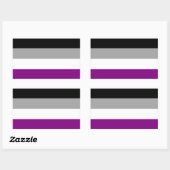Asexual Flag Rechteckiger Aufkleber (Blatt)