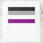 Asexual Flag Rechteckiger Aufkleber (Tasche)