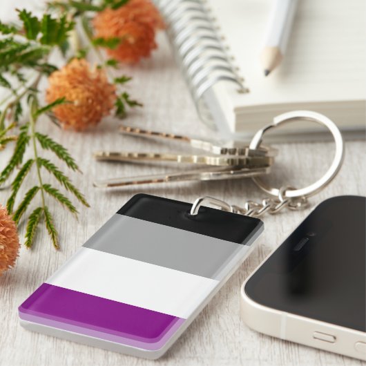 Asexual Flag Schlüsselanhänger (Vorderseite rechts)