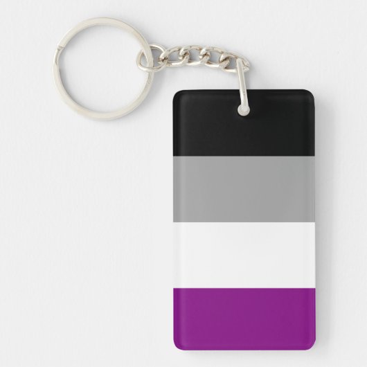 Asexual Flag Schlüsselanhänger (Vorderseite)