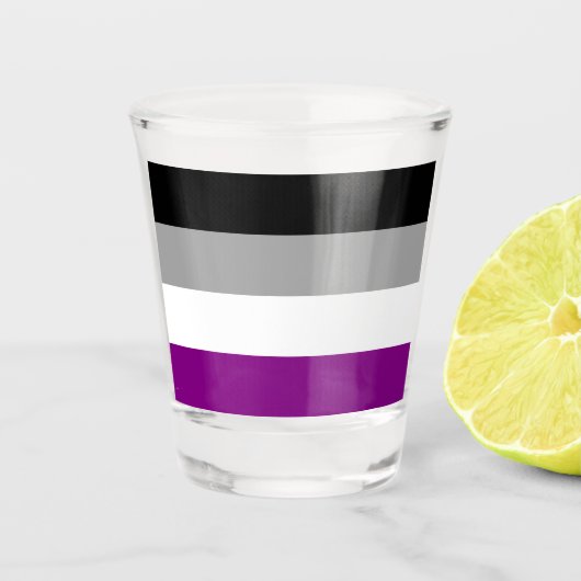 Asexual Flag Shotglas Schnapsglas (Vorderseite)