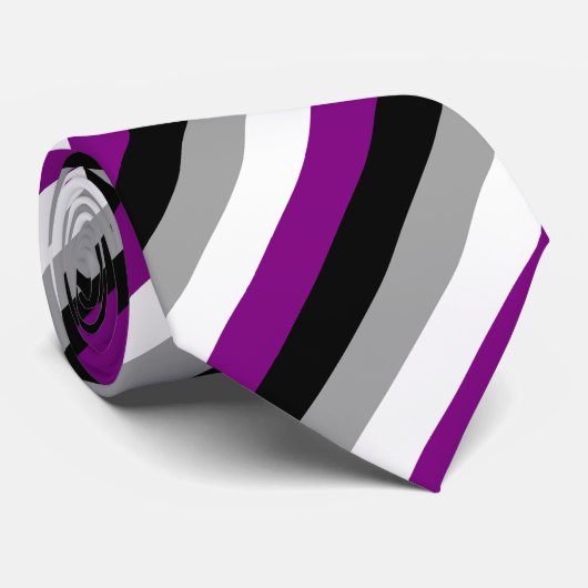 Asexual Flag Stripes Krawatte (Gerollt)