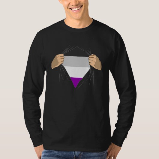 Asexual Flag T-Shirt (Vorderseite)