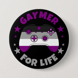 Asexual Gaymer für Video-Gamemcontroller im Leben Button