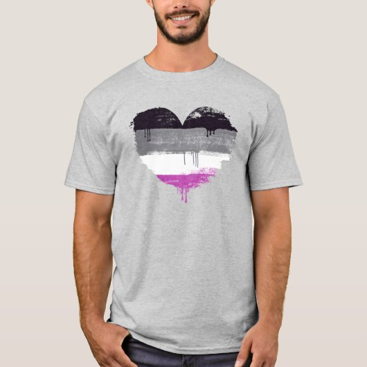 Asexual Heart Pride T - Shirt (Vorderseite)